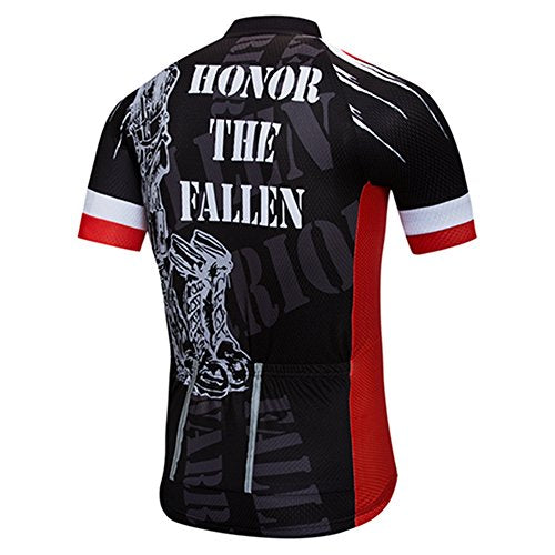 Men's USA Cycling Jersey Short Sleeve Biking Shirts Breathable with Pockets - color: 80 Usa Black, size: Medium