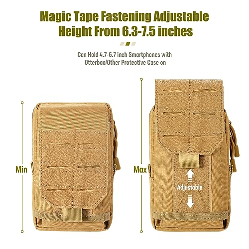SOWHUP Tactical Molle Pouch Cell Phone Pouch Holster Small Utility EDC Pouch Gadget Organizer Bag - color: ACU1
