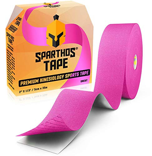 Sparthos Kinesiology Tape Roll - Uncut KT Kinesio Tape, 115 ft Bulk - Pink - color: Wild Pink