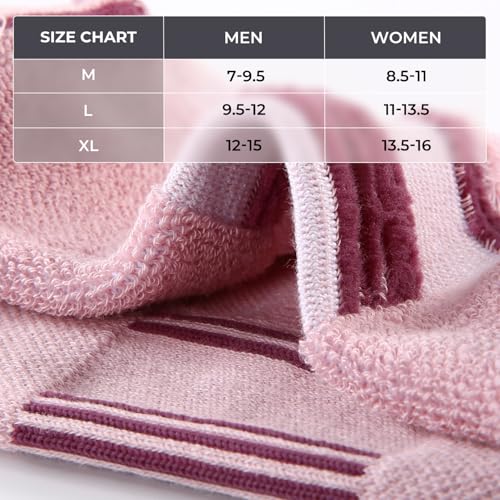 FITRELL Men's 6 Pack Ankle Running Socks Low Cut Cushioned Athletic Sports Socks 7-9/9-12/12-15 - color: Berry Dusk, size: 9-12