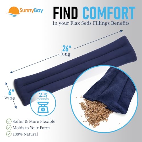 SunnyBay Heating Pad, Neck and Shoulder Wrap, 26x6 inch, Navy Blue - color: Midnight Blue