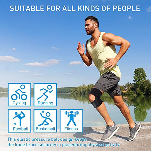 HUETIDE Knee Brace for Women Men Thin Patellar Tendon Support Strap,Medium - size: Medium