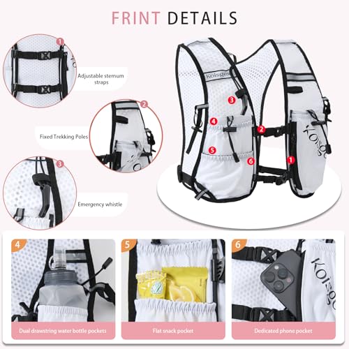 Running Hydration Vest Backpack with 1.5L Bladder for Men Women - color: white, size: with hydration