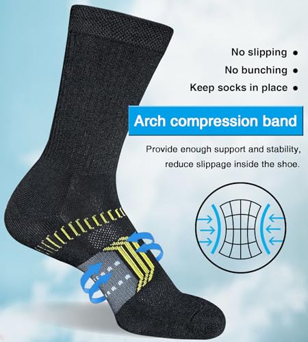 Suaskk Womens Cushioned Breathable Athletic Running Crew Socks 5 Pairs - color: Mix of Colors 5 Pairs, size: 6-9