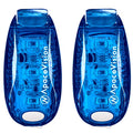 EverLightFX USB Rechargeable LED Safety Light 2 Pack, Clip On Strobe Light - color: Blue