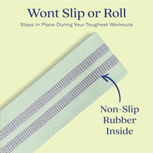 ALTA Booty Bands for Women, Non-Slip Fabric Resistance Bands for Working - color: Seaside