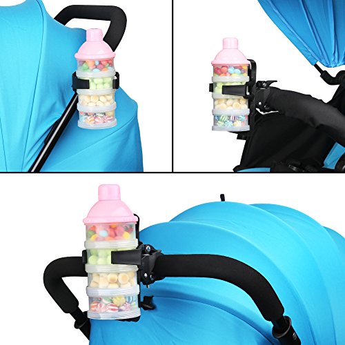 Accmor Bike Water Bottle Holders No Screws, Universal Bike Cup Holder, 360 Degree Rotatable Bike Water Bottle Cage, Water Bottle Holders for Kids Bike Adult Bike, Black - color: Black
