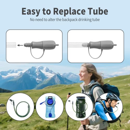 Hydration Bladder Bite Valve Replacement Mouthpiece Fit for Any Water Backpack and Most Brands, with Manual Switch Valve - color: 2 Pack on-off grey