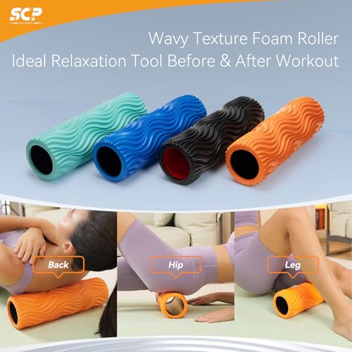 SUBCULTUREPICK Foam Roller Muscle Massage Roller for Back Pain & Stretching - color: Orange