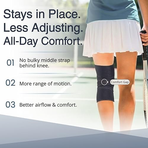 Knee Brace for Men & Women with Patented 4-Way Adjustable Support
