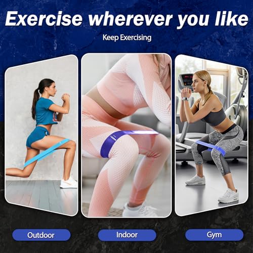 Resistance Bands for Working Out, 5 Levels Exercise Bands Set - color: Blue
