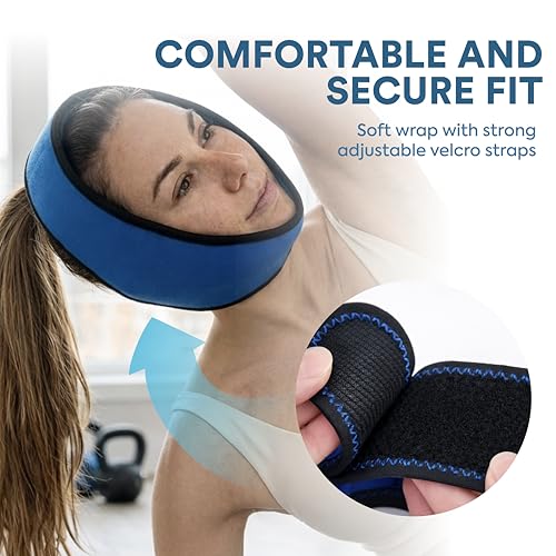 Face Ice Pack Wrap for TMJ Relief, Wisdom Teeth, Jaw, Head and Chin, 4 Reusable Hot and Cold Gel Packs, Pain Relief for Mouth, Oral and Facial Surgery