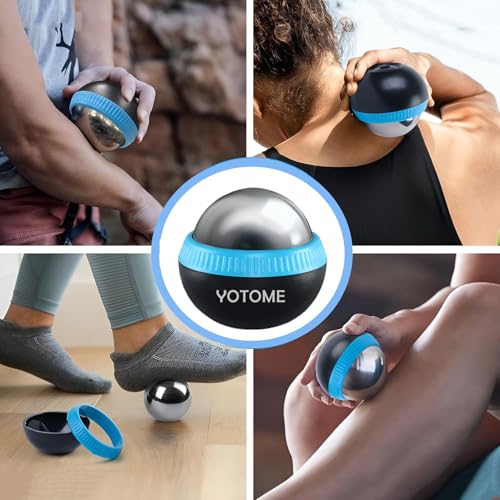Cold Massage Roller Ball – Ice Massage Ball Cold and Hot for Deep Tissue and Sore Muscle Relief of Stiffness and Stress, Body, Neck, Back, Foot