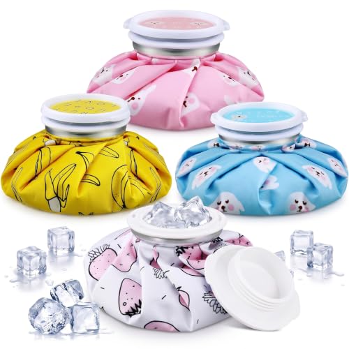 Honoson 4 Pack Reusable Ice Bag Hot Cold Bag Leakproof, Cute Fruit Style - style: Cute Fruit Style