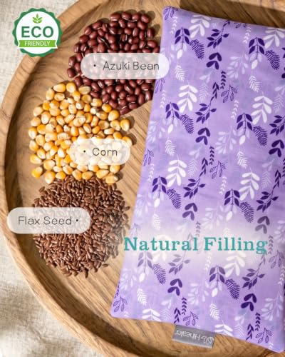 Hihealer Microwave Heating Pad for Neck & Shoulders, Microwavable Heat Pack - color: Purple