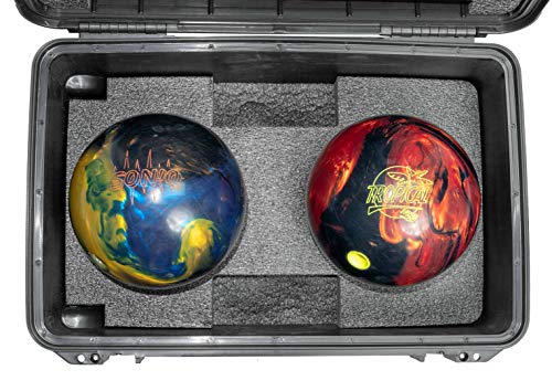 Case Club Heavy-Duty Waterproof Bowling Ball Cases, Wheels & Handle - style: 2 Ball