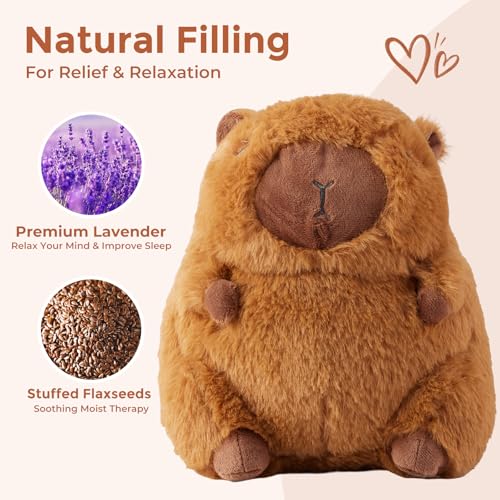 Microwavable Capybara Stuffed Animals, Heatable & Coolable Plush Toys - style: Capybara