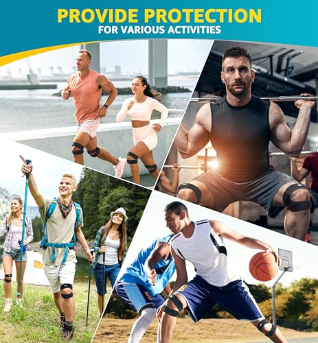 HiRui Dual Patella Knee Straps, Knee Brace Patella Stabilizer for Knee Pain Relief Running Tennis Jumping Arthritis Tendonitis, Joint and Muscles Protection - Adjustable (Black) - color: Black