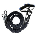 Valor Fitness Resistance Bands - 5lb to 25lbs - Carabiners Attached & 2 Bands per Weight Option with Handles– Sheath Covered - Strength Training New Compact 39" Design - Wall Door Rack Mount Options - color: Black -20 lb Pair