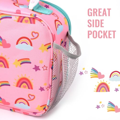 Genteen Kids Insulated Lunch Box for Boys Girls,Back to School,Office - color: P-1pk Rainbow