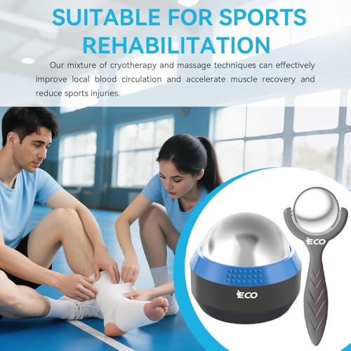 iECO Massage Ice Roller Ball Cold & Heat Therapy Plantar Fasciitis Roller - color: Set of 2