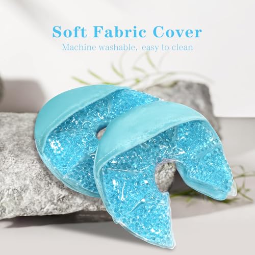 Hot/Cold Breast Gel Ice Packs Breastfeeding Cooling/Heat Pad Pain Relief - color: Blue