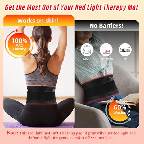 Red Light Therapy for Body, 3-in-1 660nm 850nm Infrared Pad Belt