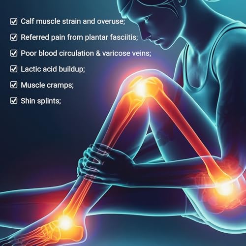 Copper Calf Compressions Sleeve for Men & Women-Breathable Compression Shin Leg Sleeve-High Stretch Footless & Non-Slip Leg Sleeves for Runners, shin splint relief (Black-XLarge)