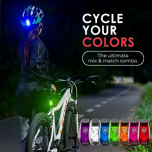 LED Safety Light (2 Pack) with Bonus Items – Clip On Strobe/Running Lights for Runners, Dogs, Bikes, Walking and More - color: Purple