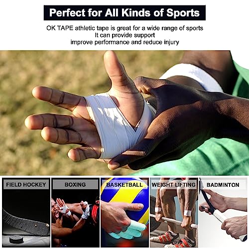 OK TAPE Athletic Sports Tape 4 Packs 45ft Per Roll Pink Strong Adhesion - color: Pink, size: 1.5" x 15yards - 4 Rolls