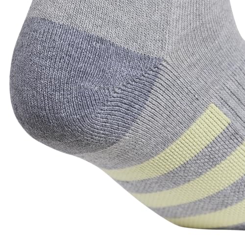 adidas Women's Cushioned Socks 3 Pairs - color: Cool Light Heather/Powder Yellow/Violet Tone Purple/3.0/Low Cut, size: Medium, style: Low Cut