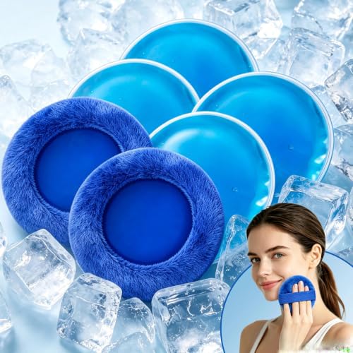 Reusable Round Soft Gel Cold Packs for Injuries, Toddler Ice Packs for Boo Boos, Small Cold Compress Ice Pack for Relieving Knee, Ankle, Tooth, Head Soreness, Muscle Strain, 4 Packs