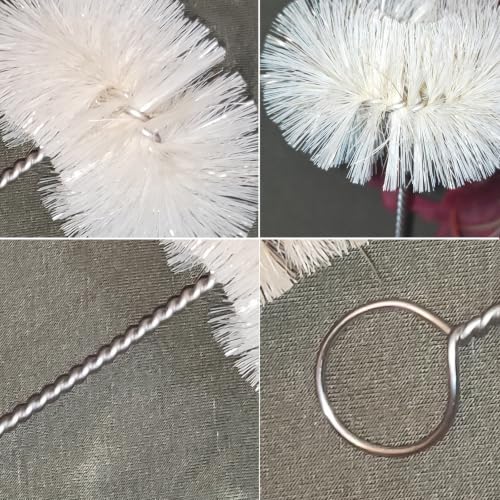 NewFerU Bottle Brush Thin Long Handle Round X 1, 3 in Natural Boar Bristle - color: Natual - Round