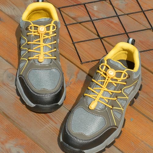 RJ-Sport Tieless Elastic Shoe Laces for Adults and Kids - color: Number 012 - Lemon Yellow