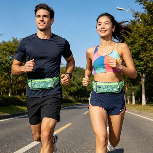 Running Belt Slim Fanny Pack Jogging Pouch Phone Holder Waist Pack - Green - color: I Green