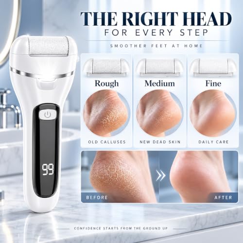 Wea&Hea White Electric Callus Remover, 17-in-1 At-Home Pedicure Kit - style: Kit 17 in 1 White