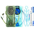 HEIKLN Hydration Bladder 1.5L-2L-2.5L-3L,Leak Proof Water Reservoir, BPA Free Military Water Storage Bladder Bag Hydration Pack Replacement Easy Clean for Bicycling Hiking Camping Hunting Running - color: 2L Blue Green KIT