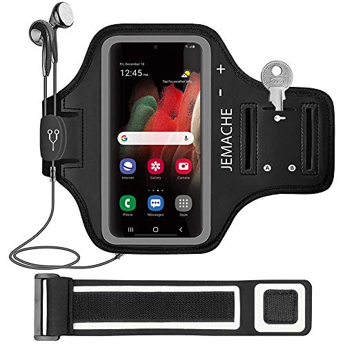 Running Armband for Samsung Galaxy S26/S25/S24/S23 Plus (Black) - color: Black, size: 6.7" (S Plus)