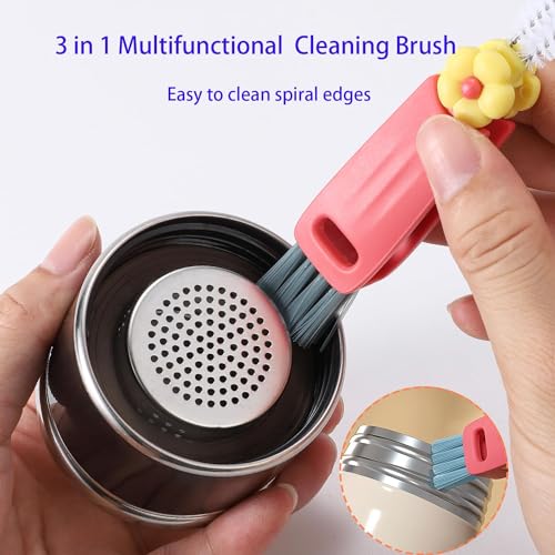 3 in 1 Cup Lid Cleaning Brush, Multifunctional Cleaning Brush Portable Cup Lid Cleaner for Bottle Gap Tight Spaces Cup, Portable Cup Lid Cleaner, 1 Pcs Blue - color: 1 Pcs Blue