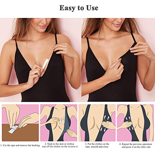 Body Tape, Medical Grade Double Sided Tape with Dispenser for Body and Clothes