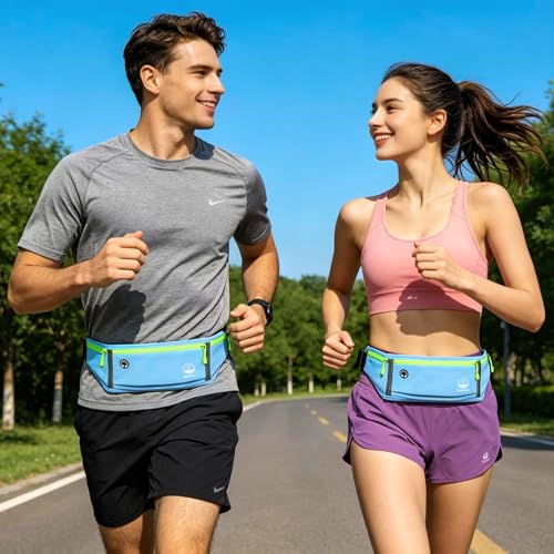 Running Belt Slim Fanny Pack Jogging Pouch Phone Holder Waist Pack - Blue - color: D Blue