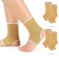 Haysandy 4 Pcs Kids Ankle Brace Support, Beige, 5-10 Years - color: Beige, size: 5-10 Years