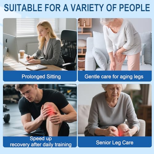 Leg Massager for Pain Relief and Circulation,Calf Air Compression Massager - color: Gray