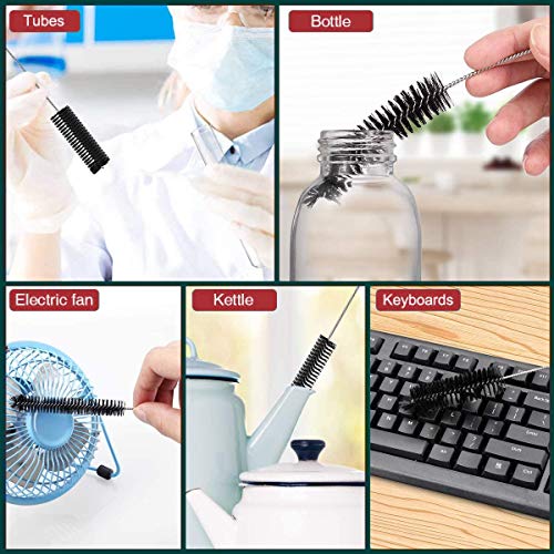 Long Straw Brush, Nylon Pipe Tube Cleaner 8.2-ihch 10 Different Diameters Set of 10 (Pack of 4) - size: 10 piece set (Pack of 4)