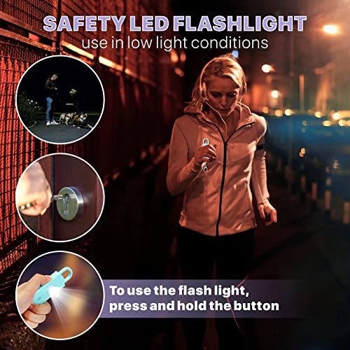 Safe Sound Personal Alarm, 2 Pack 130 dB Loud Siren Song Emergency Security Alarm Keychain with Strobe LED Light, Personal Sound Safety Siren for Women, Men, Children, Elderly - color: Blue/Purple