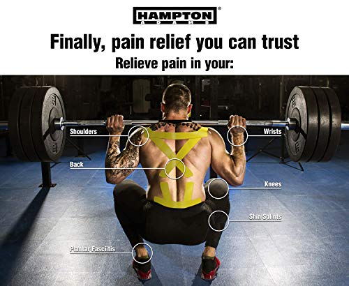 Hampton Adams Kinesiology Tape, Uncut Roll, Waterproof Muscle Support - color: Yellow, size: 2in x 16ft (2 Rolls)
