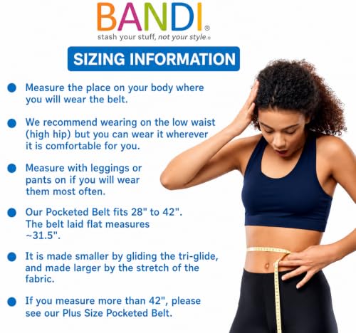 BANDI Running Belt for Women & Men – USA Made No-Bounce Adjustable Waist Pack & Secure Fanny Pack – Fits All Phones, Gels & Essentials – Zipper-Free, Medical Device Friendly - color: Galaxy