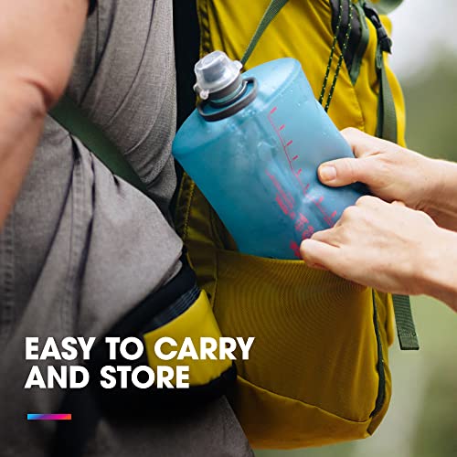 HydraPak Stow Collapsible Water Bottle (350ml, 500ml, 1L) - color: MTN Mammoth Grey, style: 12oz/350ml