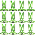 12 Pcs Reflective Safety Vests Visibility Reflective Straps Gear Adjustable Reflective Running Vests for Traffic Control Night Cycling Walking