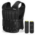 Beatboost Weighted Vest Men,20lb/30lb/40lb/50lb/60lb Adjustable Weight Vest - color: Black, size: Vest Only-Men